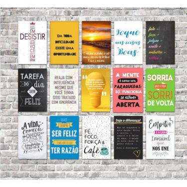 Imagem de Kit 15 Placas 20X30 Decorativas No Mdf Adesivada Modelo 8
