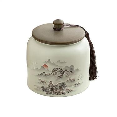 Imagem de Lata de chá Vasilha de chá chinesa vintage selada para casa, vasilha vazia, armazém de chá para café, açúcar, chá, nozes Caixa de chá