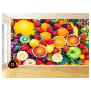Imagem de Papel De Parede 3D Alimentos Frutas Coloridas 3,5M Al413 - Você Decora