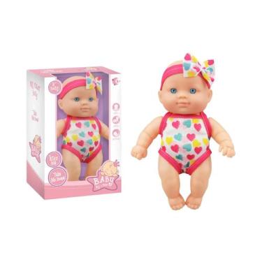 Imagem de Boneca Reborn Realista De Silicone Mini, Bebê Recém-Nascido Sorridente