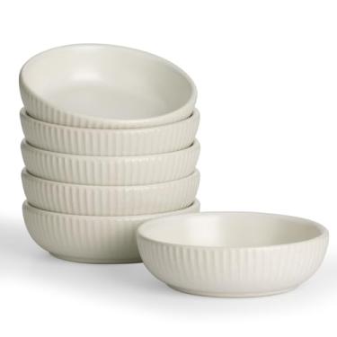 Imagem de famiware Conjunto de 6 tigelas de cerâmica para molho de soja Starlight para molho de soja, 85 g, xícaras/pratos/pratos, tigela de servir pequena para acompanhamentos, sobremesa, sorvete, condimento