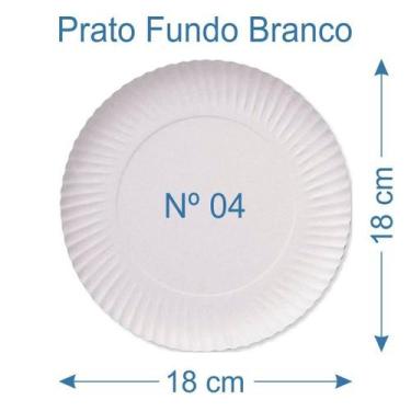 Imagem de 200 Prato de Bolo Salgado Fundo Branco Nº4 - AAZ