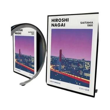 Imagem de Verão Praia Cidade Vintage Vaporwave Cartaz Adesivo De Papel À Prova D