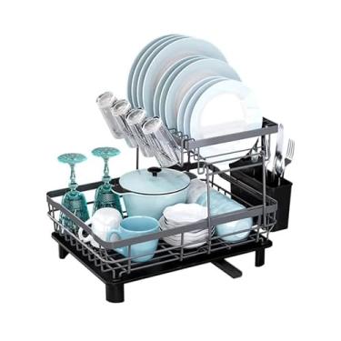 Imagem de Escorredor de Louças Rack Aço Carbono Organizador Preto-Adequado para guardar e organizar pratos e travessas.(ESC11)