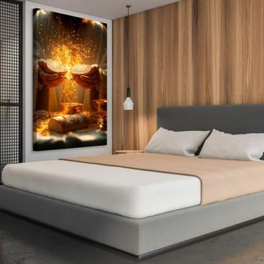 Imagem de Quadro decorativo ceia - MeMoldura, Chassi Borda Infinita, 120x180cm