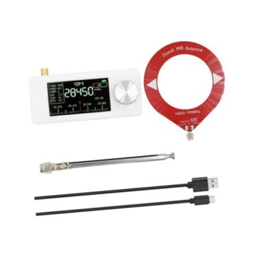 Imagem de BaotyJie Rádio portátil SI4732 com receptor multibanda, carregamento USB, mini rádio com antena de loop para caminhadas, pesca, mochilão, casa, idosos, Branco