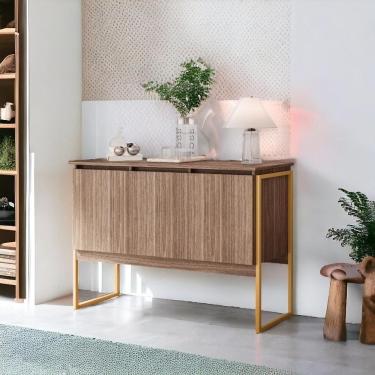Imagem de Buffet Elegante Com 3 Portas Turim Affara Dourado