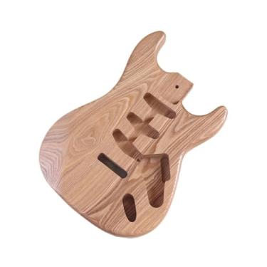Imagem de simhoa Corpo de Guitarra Elétrica Faça Você Mesmo, Peça de Reposição de Guitarra Elétrica de Madeira Feita à Mão