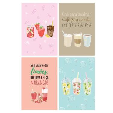 Imagem de Placas Decorativas MDF Bebidas Refrescantes 20x30cm Kit 4un - Quartinh