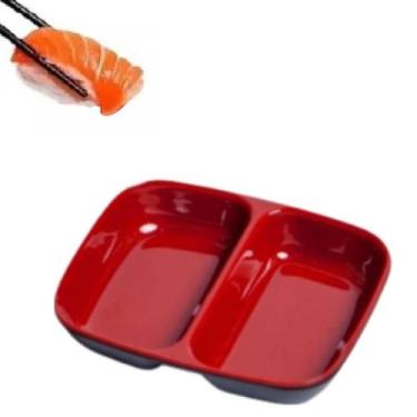 Imagem de 6 Molheiras Oriental em Melamina 50ml Porta Molho Shoyu - Cascavel