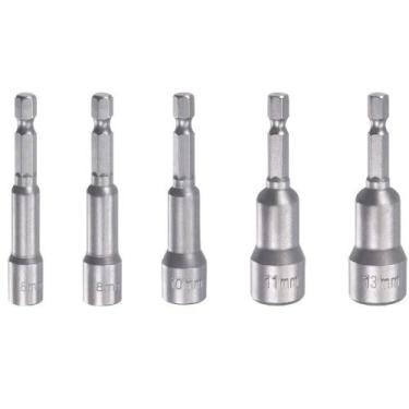 Imagem de Jogo Soquete Magnético 11 A 18 Mm Enc 1/4Pol 5 Pçs - Bomvink