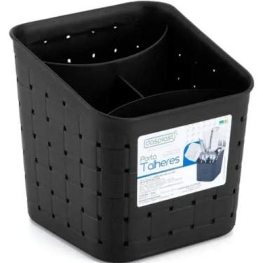 Imagem de Organizador de Talheres c/ 4 Divisórias - PRETO - DASPLAST