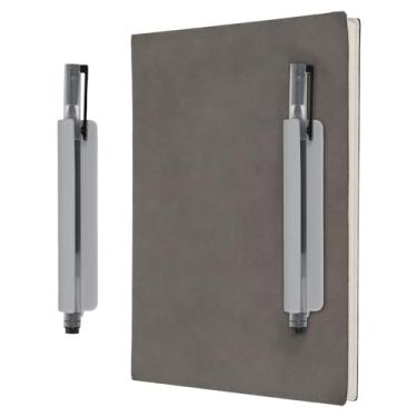 Imagem de PATIKIL Porta-lápis adesivos, clipe universal de 105 mm de comprimento, suporte de caneta de silicone, organizador de canetas de escritório para mesa, parede, prancheta, notebook, tablet, caneta