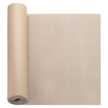 Imagem de Rebower Folhas de papelão ondulado, inserções de papelão ondulado [para projetos de artesanato e bricolage] - 190 x 40 cm/marrom/1 peça