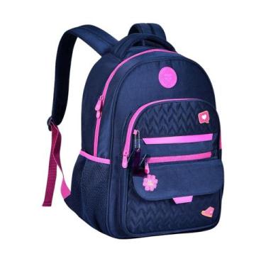 Imagem de Mochila De Costas Luluca Feminina Escolar Meninas Juvenil, Azul