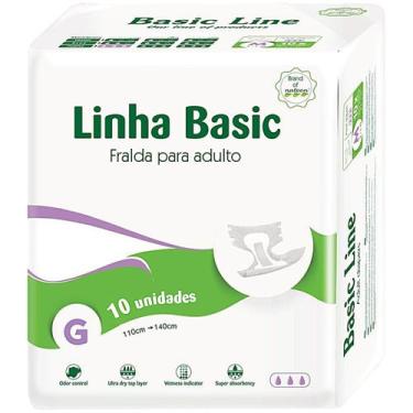 Imagem de Fralda Slip Adulto Nateen Basic G 10 unidades