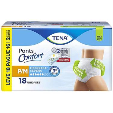 Imagem de Roupa Íntima Descartável Tena Pants Confort - P/M - Com 18 unidades