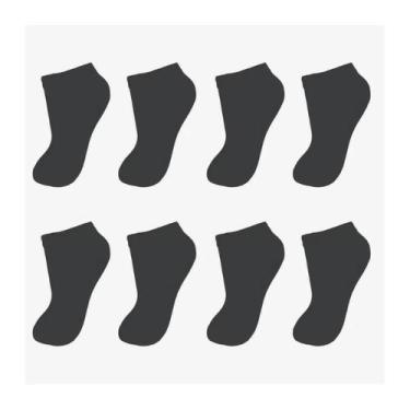 Imagem de Kit Com 12 Pares De Meias Preta Infantil Juvenil Unissex - Naimus, Pre