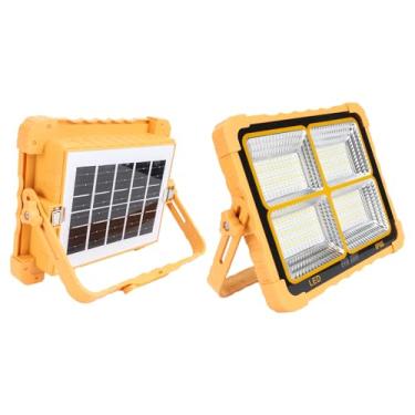 Imagem de Fockety Luz Solar de Trabalho, 200W 7000mAh 15000lm 288 BEADS IP65 Luz de Inundação Portátil Recarregável Com Suporte, Luz de Trabalho Ao Ar Livre para Camping, Pesca, Reparo de Carros,