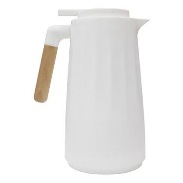 Imagem de Garrafa Térmica 1L para Café Chá Leite com Alça Bambu - Belakaza