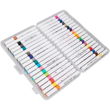 Imagem de Kit 60 Canetinhas Coloridas com Ponta Fina Acrílicas Permanente - Conjunto de Marcadores Cores Canetas Boas para Colorir Pintar