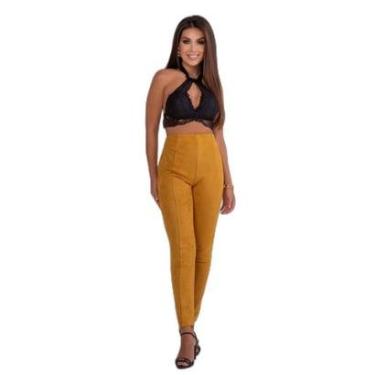 Imagem de CALÇA EM CARMUÇA FEMININA 90338 M VERDE MILITAR UNICA-Feminino