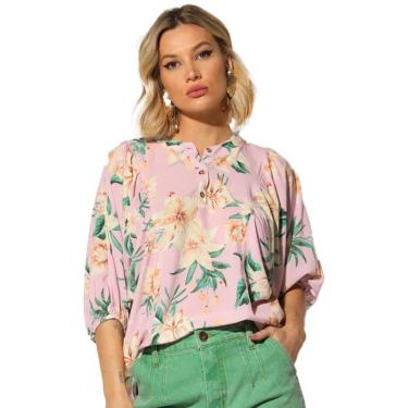 Imagem de Blusa Onça Preta Imperial Algodao I23 Rosa Feminino-Feminino