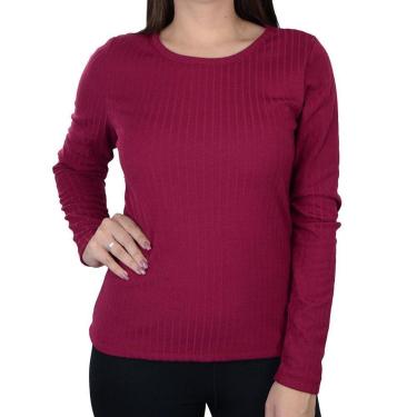 Imagem de Blusa Feminina Giraffe Térmica Canelada Bordo - 32507-Feminino