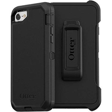Imagem de OtterBox Capa Defender Series Series para iPhone SE (2ª geração - 2020) e iPhone 8/7 (NÃO PLUS) - Embalagem de varejo - PRETA