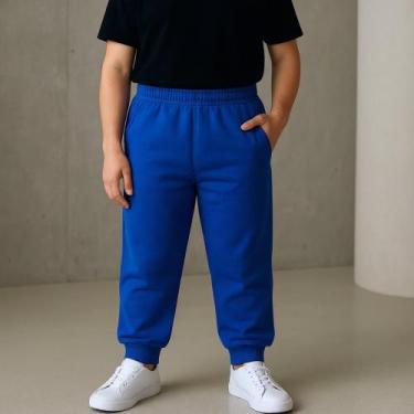 Imagem de Calça De Moletom Infantil Jogger Skinny Meninos Meninas Moletinho - RO