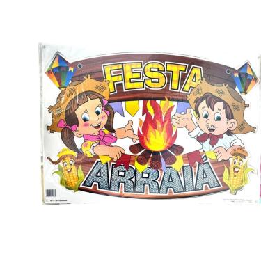 Imagem de Decoração Festa Junina Painel De Parede Cartonado 70X50Cm