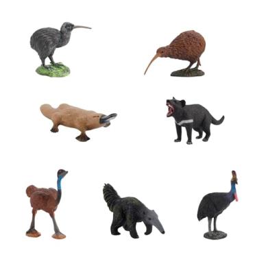 Imagem de simhoa 7 peças de figuras de animais brinquedos animais conjunto de figuras colecionáveis mini realistas para meninos meninas crianças artigos para festa