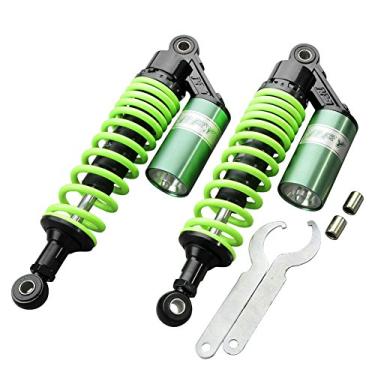 Imagem de GZYF 320 mm Par Universal Motocicleta Traseira Amortecedores de Ar para Honda Suzuki Yamaha Kawasaki ATV Go Kart Quad Dirt Sport Bikes, Verde, 12,5"