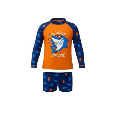 Imagem de Conjunto Sunga Infantil Com Blusa Proteção Uv50 Térmica Dry - Rey Shop