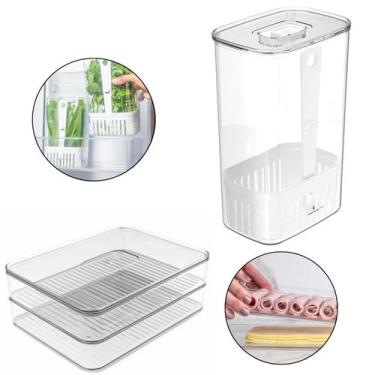 Imagem de Organizador de Temperos OU 2,3L Porta Frios Duplo OU Clear Fresh Gelad