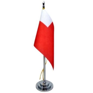 Imagem de Mini Bandeira Mesa Abu Dhabi Com 8Cm X 5,5Cm 15Cm Mastro - Sp Bandeira