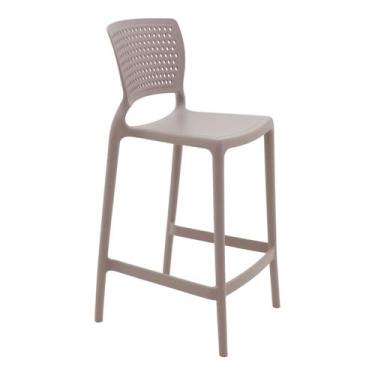 Imagem de Banqueta Alta para Cozinha Tramontina Serena Camurça em Polipropileno 