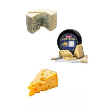 Imagem de Kit Queijos Gorgonzola / Gruyere / Parmesão 500g Cada