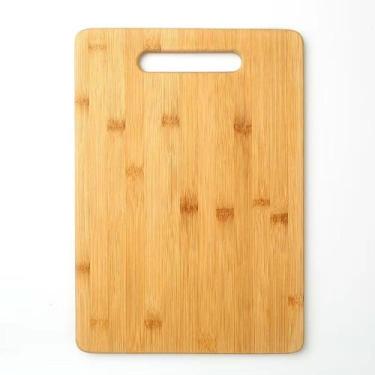 Imagem de Tábua de Corte Bambu com Alça Lisa para Cozinha 40x30cm FRG5169 - FRIG