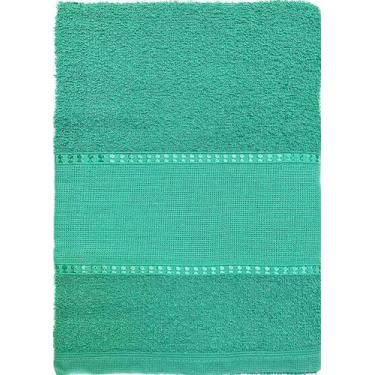 Imagem de 1 Toalha De Banho Barra Para Bordar Ponto Cruz 65X130 Verde - Dugu