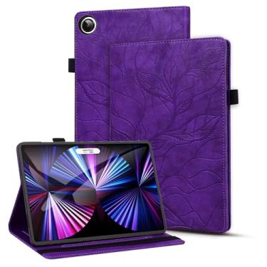 Imagem de Rosbtib Capa para Samsung Galaxy Tab A8 10,5 polegadas 2022/2021, capa fólio à prova de choque com bolso para cartão para Galaxy Tab A8 de 10,5 polegadas SM-X207/X205/X200 - Árvore da Vida Roxo