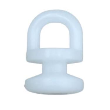 Imagem de Deslizante Rodizio Redondo Para Cortina Trilho e Varão Suíço Max Em Plástico Branco 100 uni