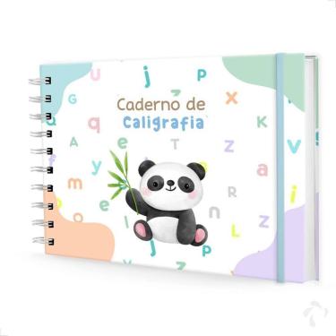 Imagem de Caderno De Caligrafia Com Atividades Capa Dura Menino Panda