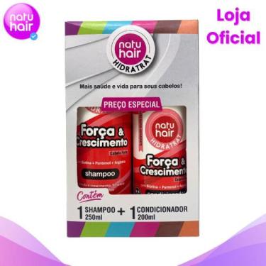 Imagem de Kit Shampoo + Condicionador Força e Crescimento Hidratrat Natuhair 450