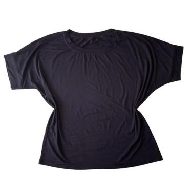 Imagem de Blusa Plus Size Feminina Manga Curta Japonesa Ampla Bata em Malha - MA