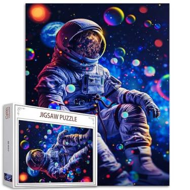 Imagem de Aihonmin Quebra-Cabeça De Astronauta Com 1000 Peças Para Adultos, Universo Mágico, Jogos Desafiadores A Família, Decoração Parede Casa, Presentes - 20 X 27"