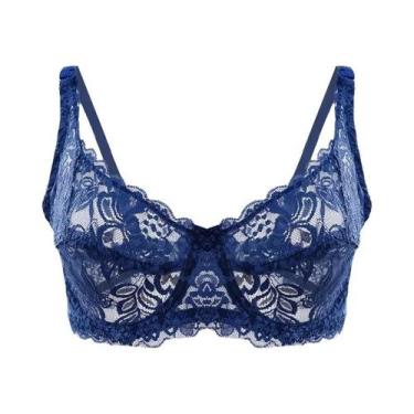 Imagem de Lingerie Sexy De Renda Com Bojo E Bordados Vazados Para Mulheres plus 