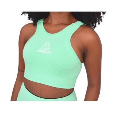 Imagem de Top Fitness Feminino Suplex Insanity Milla, Verde, G