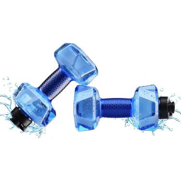 Imagem de Conjunto De 2 Halteres Aquáticos, Halteres Cheios De água Pesos De água Para Resistência Ao Exercício Em Piscina Equipamento Aeróbico De água Para Treinamento De Natação, Blue