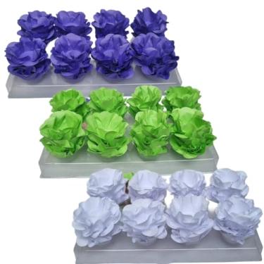 Imagem de Forminhas para Doces Finos, 120 Unidades, para Festas, Casamento e Aniversário (Lilás/Verde/Branco)